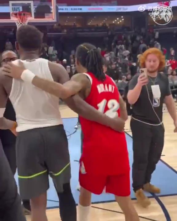 狼王&槍王惺惺相惜！華子賽后與莫蘭特相互致意！